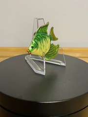 Vintage Green and Yellow Enamel Fish Brooch