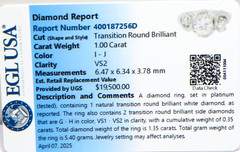 Antique 1920’s 3 Diamond Engagement Platinum Ring Size 5.5 UK-K1/2 EGL USA Deco
