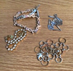 Lot Of 4 Signed Vintage AVON Bracelets Gold/Silver Tone Rhinestones Enamel