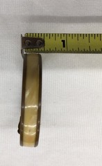 Vintage Solid Copper/Brass & Inlaid Mother of Pearl Shell Bangle Bracelet