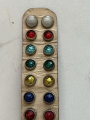XX-RARE VINTAGE 1960s-70s ROCKABILLY/HIPPY/BOHO/LEATHER JEWELED WRISTBAND 👀