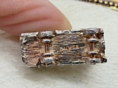 Vintage Get it at HARRODS enamel Doubledecker Bus Sterling Bracelet Charm 2.8g