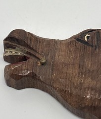 1940s World War 11 Hand Carved Horse Brooch Red Mill Equestrian Western Folk Art