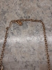 Vintage Goldtone Leaf Adjustable Length Necklace 16.5″