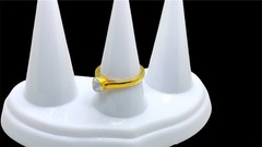 14k Gold Plated Diamond Ring, Natural Rose Cut Diamond 925 Sterling Silver Ring
