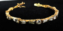 1995 Eliabeth Taylor Evening Star for Avon Gold & CZ Tennis Bracelet Book Piece