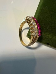 Vintage SOLID 14KT Gold Stamped Ring Size 7.5 Bow 3.51g New Old Stock!