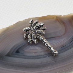 925 Sterling Silver Palm Tree Sliding Charm Pendant Slider
