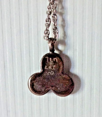 VTG C. 1976 TURQUOISE RAIN CLOUD STERLING SILVER 925 PENDANT, 18 IN CHAIN SIGNED