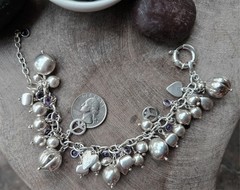 925SS & Amethyst OOAK Vintage Cha-Cha Bracelet 54gr Combo 925 – C-Description 👀