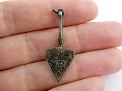 Vintage Krower New Orleans Sterling Silver Mardi Gras Pendant 3.1g 1.5 Inches