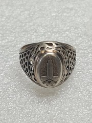 Vintage Silver 875 Ring Soviet Vintag1980 Olympics Moscow size 8,75. 18,75 mm.