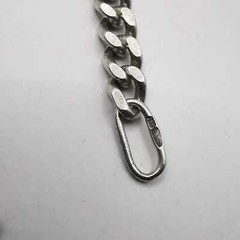 Vintage 925 Sterling Silver 24.8″ Curb Chain Necklace 24.86g Unisex Adult