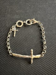 Silpada Signed Sterling Silver 925 Religious Cross Toggle Bracelet, 8.5in