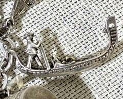 Vtg 800 Silver Charm Bracelet 900 Charms Travel Italy Europe Gondola Eiffel 50g