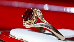 14k yellow gold ring 1.00ct Bohemian garnet sz 6 solitaire vintage 2.40g N3159