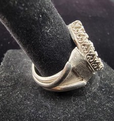Vintage Silver Mercury Dime Artisan made ring. Size 8, 15.18g