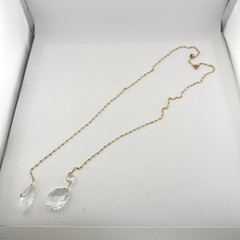 John Wind Necklace Lariat Waldorf Astoria Maximal Art Chandelier Crystal NYC COA