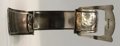 Art Nouveau Sterling Silver Floral Buckle Bracelet Monogram MAM Hallmarked