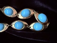 Vintage GIVENCHY Turquoise Station Opera Length Necklace Gorgeous