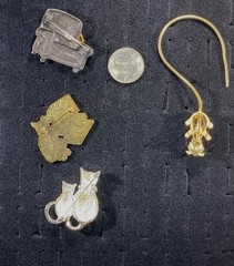 16pc Vintage Animal Lot Cat Dog Mice Brooch Pin Craft Wear Repair Figural Retro