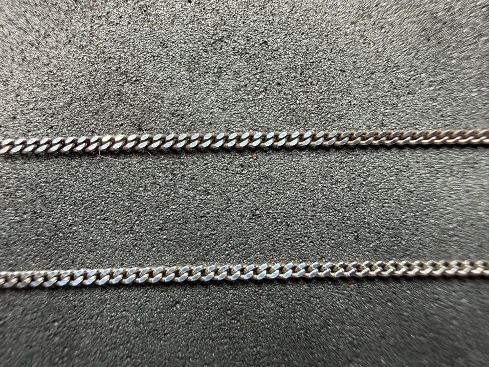1.47g Vintage Sterling Silver 925 Chain Curb Link Necklace 20 in M