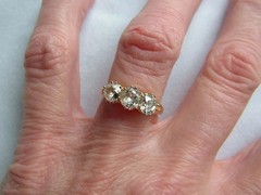 Art Deco Style Round Lab Created Diamond 14K Yellow Gold FN Wedding Ring