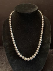 Heavy Vintage TAXCO 925 Sterling Silver BALL BEAD Necklace 74 grams