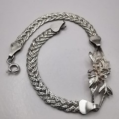 Vintage Very Beautiful Bracelet Jewelry,925 Sterling Silver, Handmade,seal, 8,17