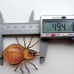 Vintage Spider Brooch Amber Color Resin. Made in the USSR