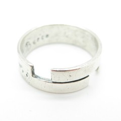 BOLECO 925 Sterling Silver Vintage Engraved Adjustable Band Ring Size 8.5