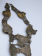 Vintage Semi Precious Stones Metal Choker Necklace