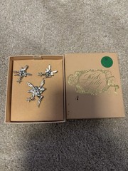 VINTAGE KIRKS FOLLY FAIRY ANGEL JEWELRY CLIP PIN AND EARRINGS SET