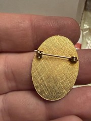 Vintage Gold Tone Monogram Brooch Pin Letter “G”