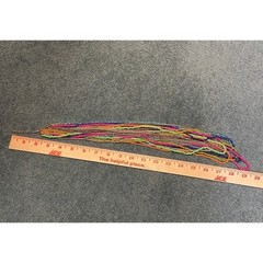 Vintage Multi-Strand Seed Bead Chain Charm Necklace Bohemian Hippie Jewelry