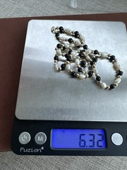 Vintage Genuine Pearl & 14K Yellow Gold Beaded 15.5in/ 4mm