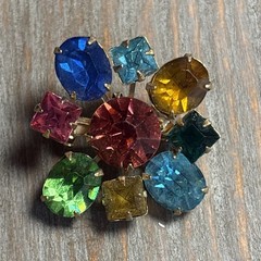 Lot Of Three Vintage Mid-Century Brooches.