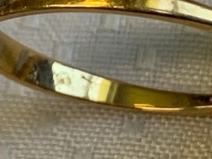 Vtg 18K Yellow Gold Ring 5.2g Fine Jewelry Size 7.75 Band Garnet Color *READ*