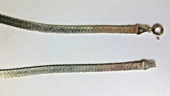 Sterling Silver Italy Necklace 5mm Fancy Snake Link 20” Long