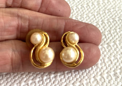 Vintage Signed And Unsigned Lot Of 10 Pairs Post Clip And Screw Back Earrings