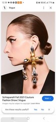 Schiaparelli Inspired Brooch Anatomy Bust Of The Divine Blessing Cross 3.5 In