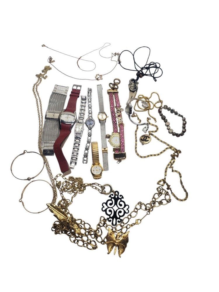 Lot Vintage & New Custom Jewelry Watches Anna Klein Gold Filled Chains