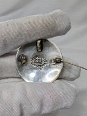 La Esperanza DGS 925 Sterling Silver Aztec Calendar Guad Jal Mex Brooch Pendant