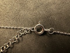 2.06g Vintage Sterling Silver 925 XO Pendant Necklace Adjustable M 17 in