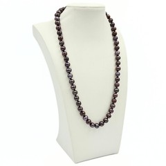 Captivating Marked 14k Gold Peacock 7mm Freshwater Pearl Beaded Necklace