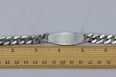 Swank Vintage Silver Tone Chunk-Chain Bracelet, 4gr