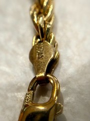 VTG KC Gold Vermeil Choker Necklace Chain Rope 925 Sterling Silver Italy Twist