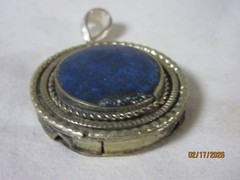 Vintage Blue Lapis Luzuli Round 1 7/8 Inch Pendant Collectible BLLRPC-1