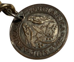 Vintage 1960″s British Coin Charm Bracelet Gold Tone Link Chain 9 Charms 6″