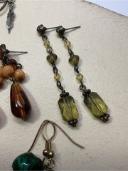 Dangle Post Pierced Earring Lot 12 Pair Mixed Vintage & Modern